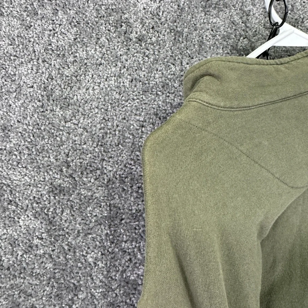 Canyon Creek Sweatshirt Mens XL Green Fleece 1/4 Zip Mock Neck Pullover Casual